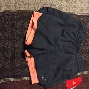 Girls training 2fer short EBONY/DESERT FLOWER